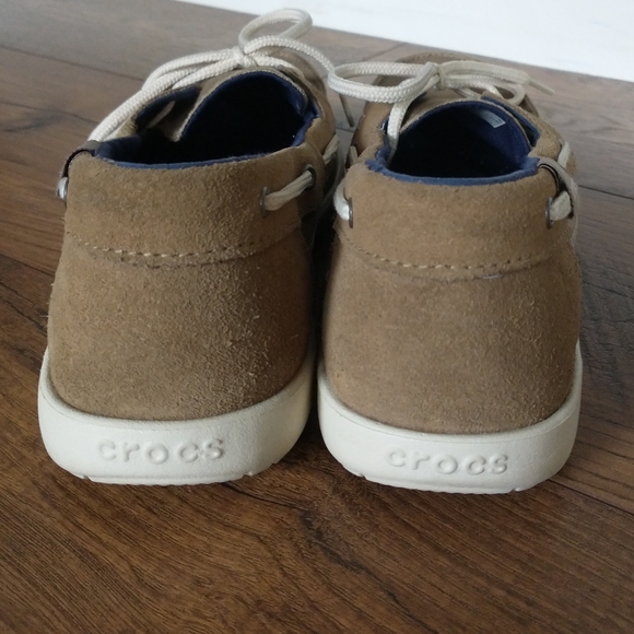 Crocs walu canvas deck shoes khaki Sz 8 - Picture 4 of 7